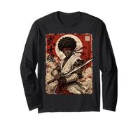 African Samurai Japanese Warrior Anime Katana Ronin Maglia a Manica