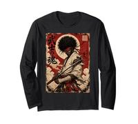 African Samurai Japanese Warrior Anime Katana Ronin Maglia a Manica