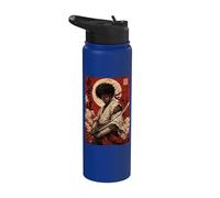 African Samurai Japanese Warrior Anime Katana Ronin Stainless Steel Insulated Water Bottle