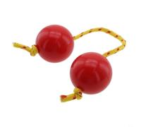 African Sand Eggs Shaker Asalato Ritmo Ball, 5 cm ABS Percussione Strumento con Corda Arrampicata per Educazione Musicale e Performance, Nero (rosso)