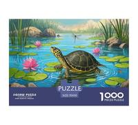 African Sideneck Turtle 1000 Pezzi Puzzle Adulti Impegnativo E Difficile Per Difficoltà Sfida Per Adulti E Bambini Da 14 Anni E Più Puzzle Per Gioco Familiare, Festa Aziendale Regalo Giocattolo Colo