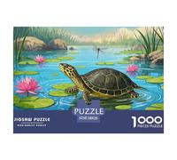 African Sideneck Turtle 1000 Piece Jigsaw Puzzle For Adults Family Challenge Toys Stress Relief Puzzle Exercise The Memory of The Brain for The Whole Family, Gifts for Women, Gifts for Men 38x26cm/10
