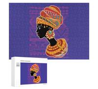 African Woman Tribal 300/500/1000 Pezzo Puzzle Personalizzato Sfidante Regali per Adulti 300 PZ
