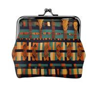 Africano Classico Tessuto Stampa Squisito Bacio Blocco Portafoglio Compatto Versatile Donne Portamonete Piccolo Sacchetto Con Cerniera