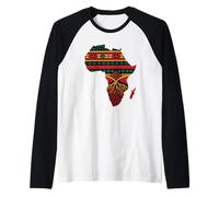 Africano Continente Tribale Modelli Radici Maglia con Maniche Raglan