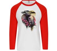Africano Elefante Ecology Uomo L/S Baseball T-Shirt