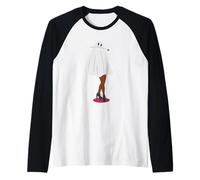 Africano Fantasma Halloween Calze a Rete Gambe Ghoul Raccapricciante Maglia con Maniche Raglan