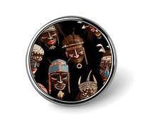 Africano Rituale Etnico Tribale Rotondo Distintivo Spilla Leggero Risvolto Tie Pins Regali Unici Spilla In Metallo Distintivo Per Cappello Camicia Abbigliamento Borse Decorazione