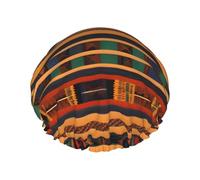 africano tessitura Stampa Cuffia Doccia Cuffia Da Bagno Elastico Riutilizzabile Doccia Capelli Cap Doppio Strato Capelli Cap