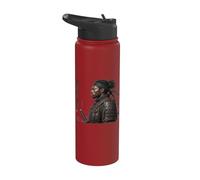 Afro American Samurai Black History Month African Roots Stainless Steel Insulated Water Bottle