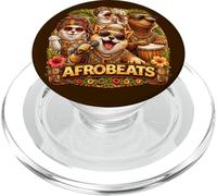 Afro Beats Musica Ritmica Capybara Shiba-Inu Cat Design PopSockets PopGrip per MagSafe