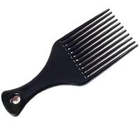 Afro Detangle - Pettine per capelli lisci per capelli a denti larghi, colore: nero