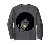 Afro Diva Black Girl Magic Labbra Capelli Naturali Melanina Regina Maglia a Manica