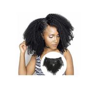 Afro Kinky Curly Clip in extension per capelli umani, 8 pezzi da 120 g, set brasiliano vergine naturale per donne nere, colore 8 - 24 pollici (16 pollici)