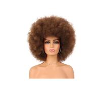 Afro Kinky Wig 70s for Black Women, Large Bouncy and Soft Natural Look Synthetic Wigs for Daily and Party Halloween Costume Use aggiunge volume ai capelli (4-30)