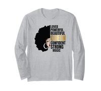 Afro Potente Black Queen Melanina Magia Storia Nera Maglia a Manica