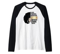 Afro Potente Black Queen Melanina Magia Storia Nera Maglia con Maniche Raglan