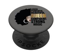 Afro Potente Black Queen Melanina Magia Storia Nera PopSockets PopGrip Adesivo