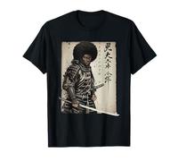 Afro Samurai Guerriero Giapponese Ukiyo-e Arte Giappone Cultura Maglietta