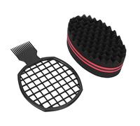 Afro Twist Comb Sponge Set per Facile Acconciatura - Pettine Ergonomica e Spugna Flessibile per l'uso di Saloni di Casa Professionale
