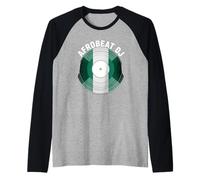 Afrobeat DJ Nigeria Amante Bandiera Nigeriana Africa Occidentale Musica Maglia con Maniche Raglan