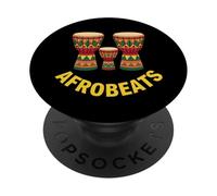 Afrobeats Music African Vibes Drums Opere d'arte PopSockets PopGrip Adesivo