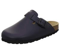 AFS-2900 - Zoccoli da donna in pelle, Blu navy, 37 EU