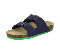 AFS-Schuhe 1100, Pantofole per bambini in pelle, pantofole per asilo e scuola elementare, Nubuck blu marino, 33 EU