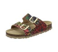 AFS-Schuhe 2100, pantofole da donna alla moda, in vera pelle di alta qualità, Made in Germany, Leo multicolore, 39 EU