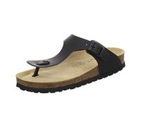 AFS-Schuhe 2107, sandali da donna alla moda, in pelle, comode pantofole con plantare, Made in Germany, Pelle liscia nera, 37 EU