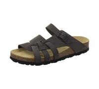 AFS-Schuhe 2122 - Sandali in vera pelle, pantofole di alta qualità, per donne, con suola Eva, realizzati in Germania, Nubuck pietra, 39 EU