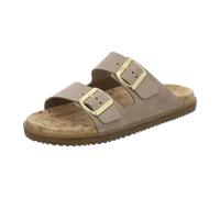 AFS-Schuhe 2400, ciabatte da donna alla moda in vera pelle, sandali estivi con grande fibbia, realizzati a mano in Germania, sabbia, 39 EU