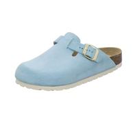 AFS-Schuhe 2900, comode pantofole da donna chiuse, zoccoli da donna in pelle, Made in Germany, Azzurro, 38 EU