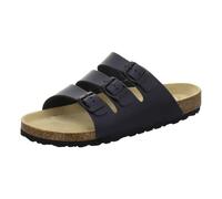 AFS-Schuhe 3133, Pantofole sportive da uomo in pelle, comode scarpe casual e pantofole con plantare, Made in Germany, Pelle liscia blu navy, 38 EU