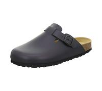 AFS-Schuhe 3900 Zoccoli Uomo Comode Pantofole in Pelle Made in Germany, Navy Glattl, 49 EU