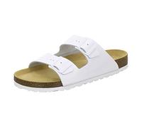 AFS-Schuhe - Comode ciabatte da uomo, 3100, in pelle, da casa e da lavoro, prodotte in Germania, Bianco (bianco), 44 EU