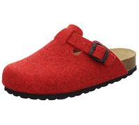 AFS-Schuhe Pantofole da donna chiuse in feltro, comode e calde, made in Germany, Colore: rosso, 38 EU