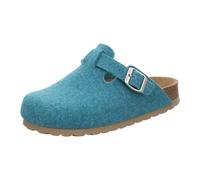 AFS-Schuhe Pantofole da donna chiuse in feltro, comode e calde, made in Germany, turchese, 40 EU