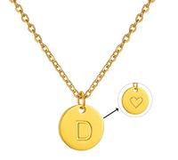 AFSTALR catena d'oro da donna con gancio lettera D catena iniziale con cuori oro catena compleanno regalo per ragazze