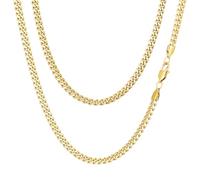 AFSTALR Collana a catena cubana da uomo, larga 5 mm, in acciaio inossidabile color oro, 55 cm, gioielli per uomo e donna