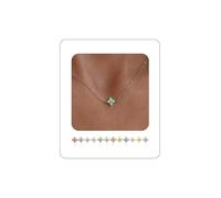 AFSTALR Collana con Pendente da Donna Maggio Collana con Pietra Portafortuna Argento Catena in Acciaio Inossidabile con Zirconi, Regalo di Compleanno per Figlia Madre Fidanzata 40+5cm