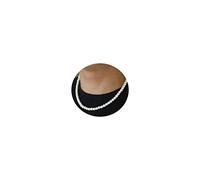 AFSTALR Collana di Perle da Uomo Collane Girocollo di Perle Bianche 8mm Lunghezza 50 cm Regalo di Compleanno di Natale per Uomo e Donna