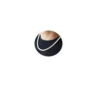 AFSTALR Collana di Perle da Uomo Collane Girocollo di Perle Bianche 8mm Lunghezza 55 cm Regalo di Compleanno di Natale per Uomo e Donna