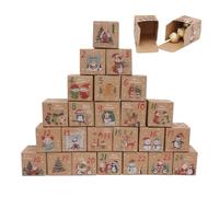 Aftel Scatole per Calendario | Natale 24 Giorni Avvento, 24 Pezzi Caramelle con Numeri Caramelle | Per Coppie Adulti Compleanno Matrimonio Gunità Tavolo Finestra Aperto