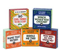 After Dinner Amusements Set Giochi Carte 50 Carte Quiz Viaggio Famiglia