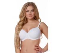 After Eden Full Cover Bra in Recycled Fabric And Lace, Bianco, 4E Donna