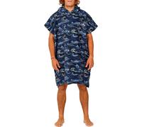 After Essentials - Poncho da bagno - Poncho Japan Waves Midnight - Blu navy Blu navy