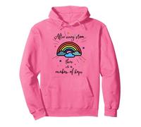 After Every Storm There Is A Rainbow of Hope Felpa con Cappuccio