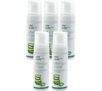 After Sun Foam 5x150 ml | Mousse Doposole Idratante con Aloe Vera Bio e Calendula | Aftersun Viso e Corpo | Texture Leggera a Rapido Assorbimento | Vegan, Senza Parabeni, Siliconi e Solfati