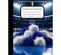 After the Game: Pom poms left on basketball court. College Ruled Composition Notebook, 7.5" x 9.25", 110 Pages